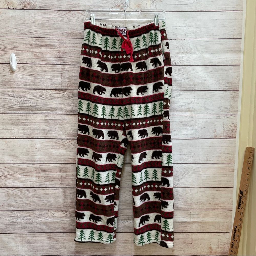 LAZY ONE FLEECE LOUNGE PANTS‎ IN BEAR PRINT